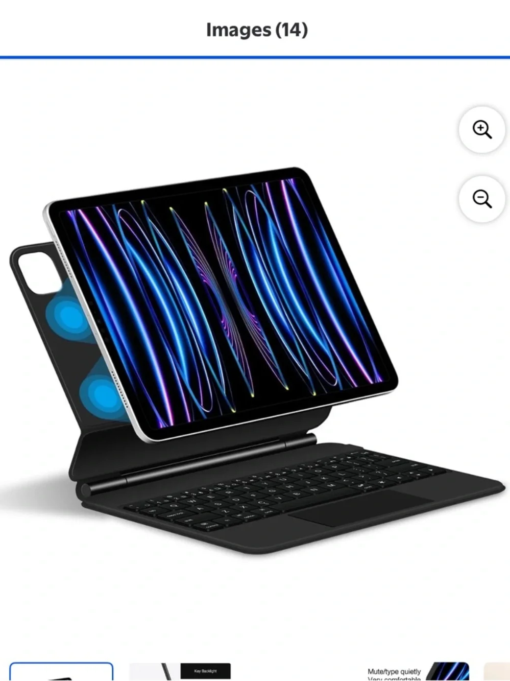 Apple Black Tablet Keyboard Case with Trackpad